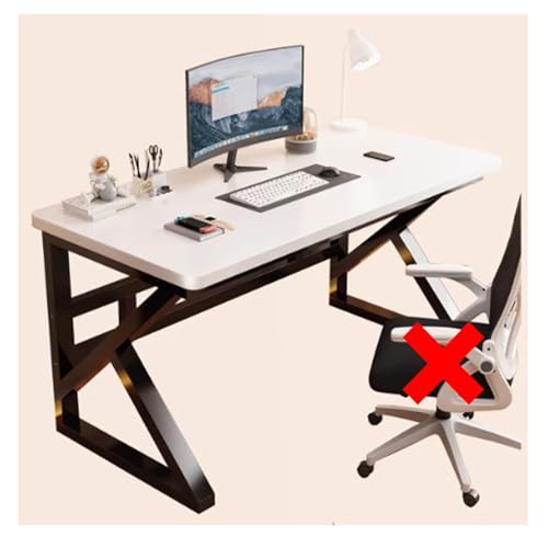 Escritorio de madera para computadora, mesa de estudio de escritura rústica moderna para oficina en casa y dormitorio, escritorio grande, ideal para estudiantes y profesionales