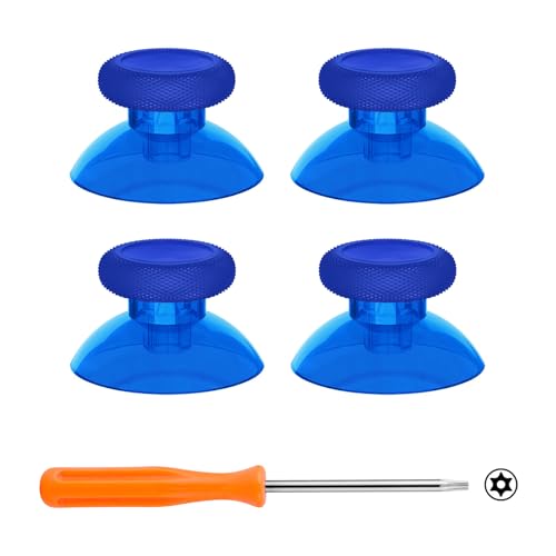 Image of eXtremeRate Thumbsticks for Xbox Series X|S, 4PCS Replacement Joysticks Repair Kit for Xbox Wireless Controller, Custom Accessories Analog Stick for Xbox One S /X /Elite Controller - Clear Blue