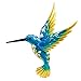 Metall Kolibri Wandkunst für Garten Dekoration, Outdoor Indoor Statue Terrasse Skulptur Zaun Hängende Plaketten Hof und Schlafzimmer (Blau)
