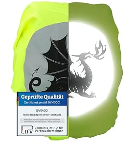 EANAGO® Rucksack Regenschutz Regenhülle wasserdicht Reflektor Schulranzen