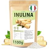 Detox Organica – Inulina en Polvo – 1100 g – Inulina de achicoria – Fibra vegetal prebiótica que reduce la absorción de azúcares y grasas – Vegana