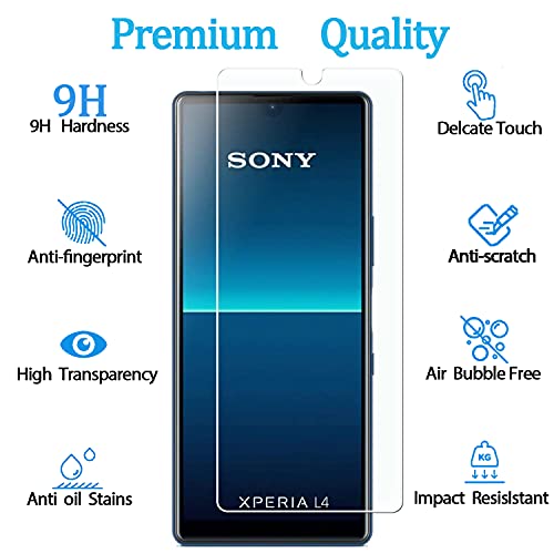 KELOLIN Pack of 3 Tempered Glass Screen Protector for Sony Xperia L4, 9H Hardness, Anti-Scratch, Anti-Bubble - Image 2