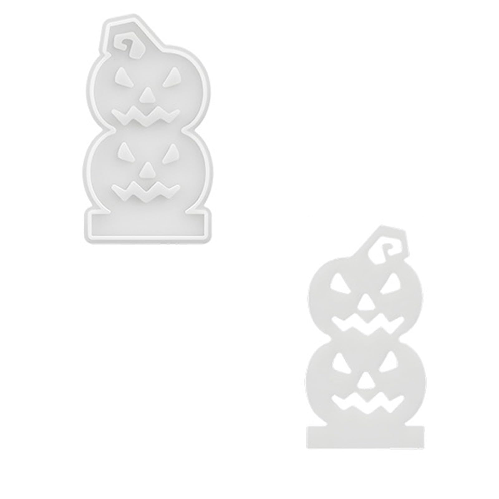 Yhplxyuus Halloween Candlestick Scarecrows Pumpkins Holder Silicone Molds Castings Epoxy Resin Molds Pumpkins Candlestick Silicone