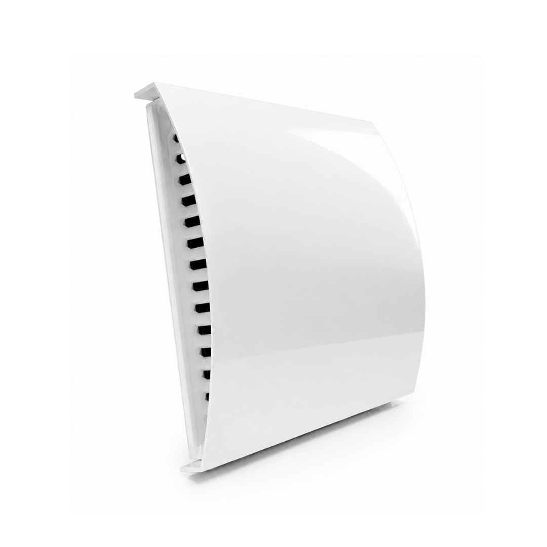 Fantronix White 125 Mm (5”) External Wall Vent Cover – Wind & Sound Reducing Baffle With Draft Exclusion For Extractor Fans & Heat Recovery