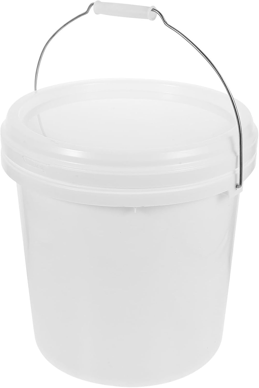 Zerodeko 2 Gallon White Hdpe Empty Paint Bucket with Lid and Handle Airtight Storage Container for Paint and Chemical Use