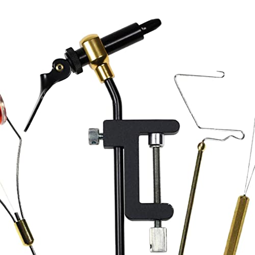 5x kit de ferramentas de amarração de mosca portátil, rosqueador de morsa, suporte de de bobina, gan