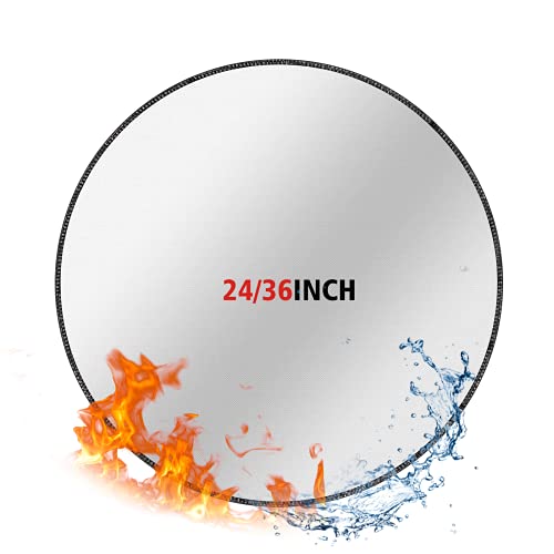 BALAPERI Fire Pit Mat for Under Fire Pit, Fireproof Mat 36 inch Round, Fire Pit Pad for Wood Deck, Grass, Lawn, Concrete Patio, Heat Shield, Fire Resistant Pad for Outdoor, Fire Pit Accessories