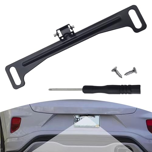 Image of License Plate Camera Mount, Rear Camera Bracket, Car Camera Mount, Backup Camera Mount, Camera Bracket, Universal for Most Cars (Black #1 PC)
