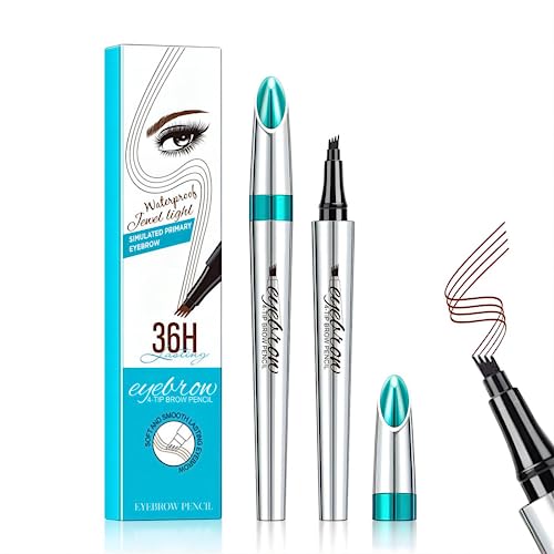 HOUSN Lapiz Cejas, Lápiz de Cejas Líquido, Lapiz Cejas 5 Puntas, Lapiz Cejas Microblading, Lapiz de Cejas Waterproof, Pluma de Cejas Crea Cejas de Aspecto Natural sin Esfuerzo