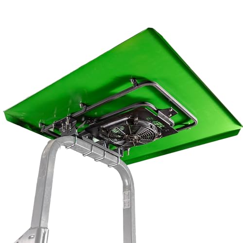 Zero-Turn Mower Canopy with Cooling Fan & LED Lights – Stay Cool & Protected While You Mow – Fits Most Zero-Turn Mowers (Green)