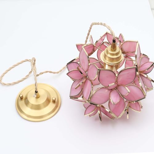 Image of Bieye CC04 Vintage Brass Ceiling Pendant Light, Antique Electroplated Hanging Light Fixture with 4FT Cord, for Dining Room, Kitchen Island, Living Room