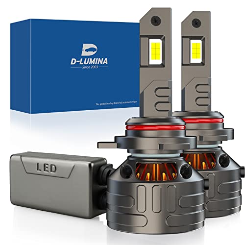 D-Lumina Ampoule 9012 HIR2 LED Voiture Anti Erreur Canbus 160W 30000LM - Chip CPS 6500K 500% Génial,Refroidissement par Tube de Cuivre épais，2 pièces
