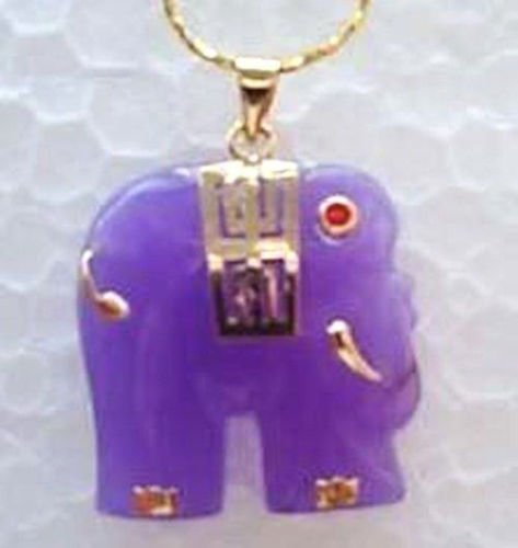 DoComer(TM) 25X25MM Alexandrite inlay Elephant Pendant Necklace 18" AAA Grade