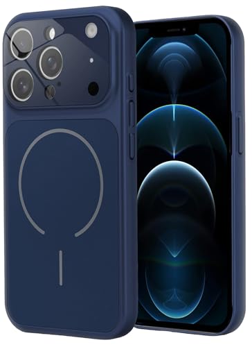 Image of SHINESTAR Premium Luxury Case Compatible with iPhone 12 Pro Max | Protective Back Cover with Camera Lens Safety | Wireless Charging Support | Slim Fit Durable Design | Enhanced Grip Protection Blue