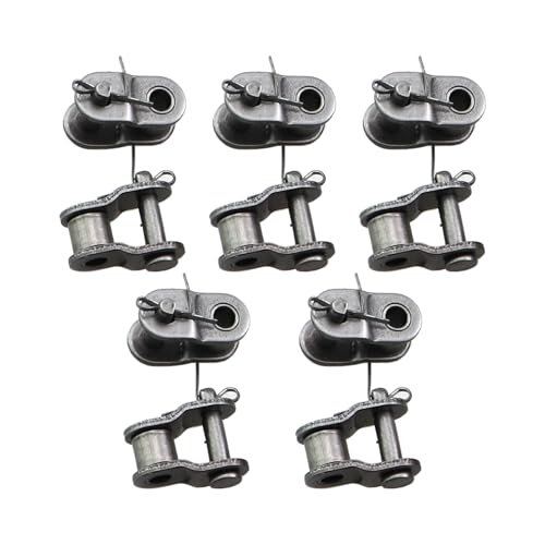 ZQIY 10PCS Connector Offset Half Sprockets 06B 3/8 Inch Pitch Silver Carbon Steel Crank Split Link Industrial Material Handling Product Pulling Lifting Chain Rope Fitting