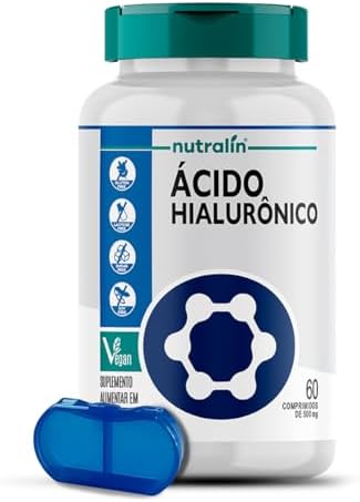 Ácido Hialurônico 40mg Nutralín 60 Comprimidos + Porta Cápsulas