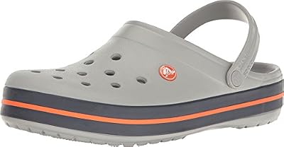 Crocs Unisex Adulto Crocband Clog Zueco, Light Grey/Navy, 36/37 EU