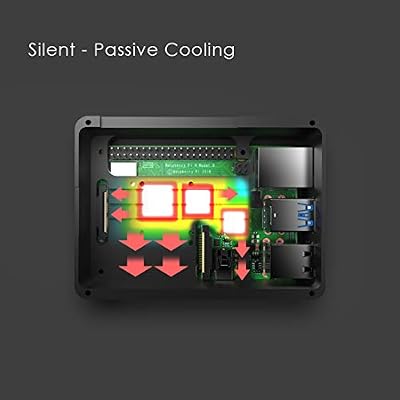 anidees Aluminum Heat Sinks fanless Extra High Pi Case with Silicone Thermal Pad for Raspberry Pi 4 Model B Silver (AI-PI4-SG-PRO-H)