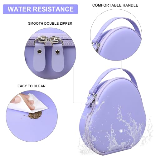 Supmay Smart Case for Apple AirPods Max Wireless Over-Ear Headphones, Hard Protective Case with Sleep Mode, Airpods Max Case, Extra Space fits Cable, Charger, Purple by Supmay - Image 2