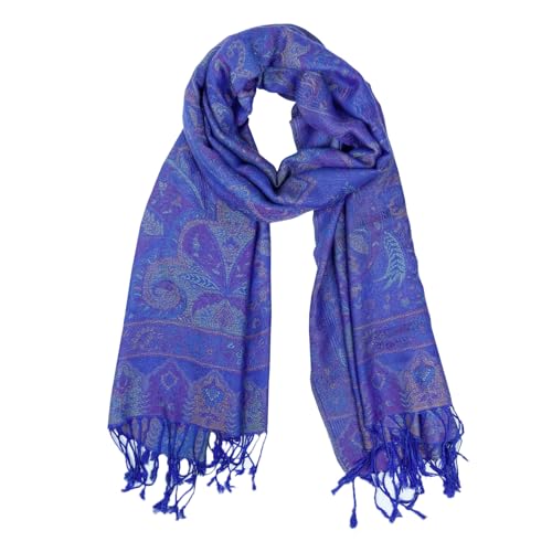 Paisley Jacquard Pashmina Rave Shawl Wraps Scarf for Women, Evening Wedding Festival Accessory with Fringe2