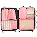 7PCS Packing Cubes for Suitcases, Travel Luggage Organizer Bags, Suitcase Organizer Bags Set for Carry on Luggage Travel Essentials, Pink
