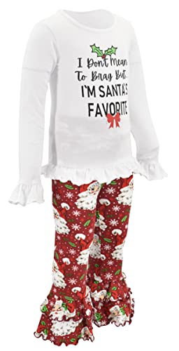 Image of Unique Baby 2 Piece Girls Double Ruffle Leggings and Long Sleeve Shirt Clothes Set Kid and Toddler Girl Outfit