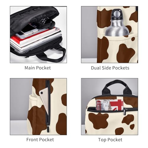 Mochila de viaje con estampado piel de vaca miniatura 5