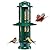 Kingsyard Squirrel Proof Bird Feeder with Removable Base, All Metal, Tube Bird Feeders for Outdoors Hanging, Easy to Clean & Refill, Dark Green