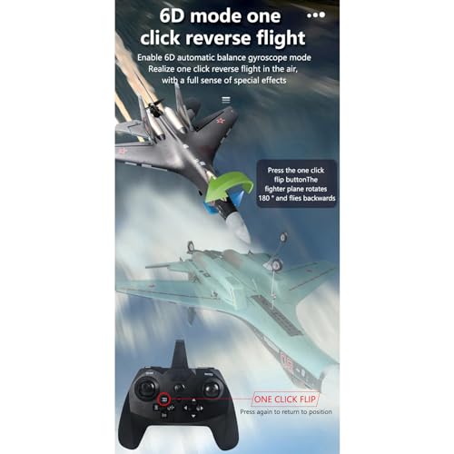 Image of BNFRemote Control Jet Airplane 6 Axis Fighter Jet for Boys Adults Birthday Gift 3 Batteries with Light|Toys & Hobbies | |1 RC Airplane Body