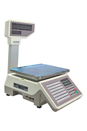 Báscula comercial digital con impresora térmica y pantalla dual miniatura 4
