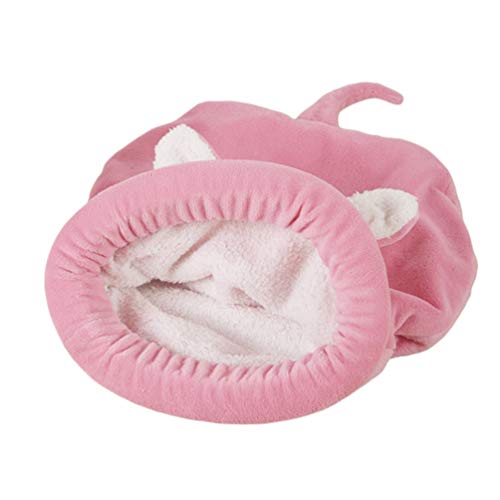 YiLianDaD Cuccia Sacchi a Pelo Letto Gatto e Cane Morbidi Sacco a Pelo per Dattini Gatti Cani Cuccioli Rosa