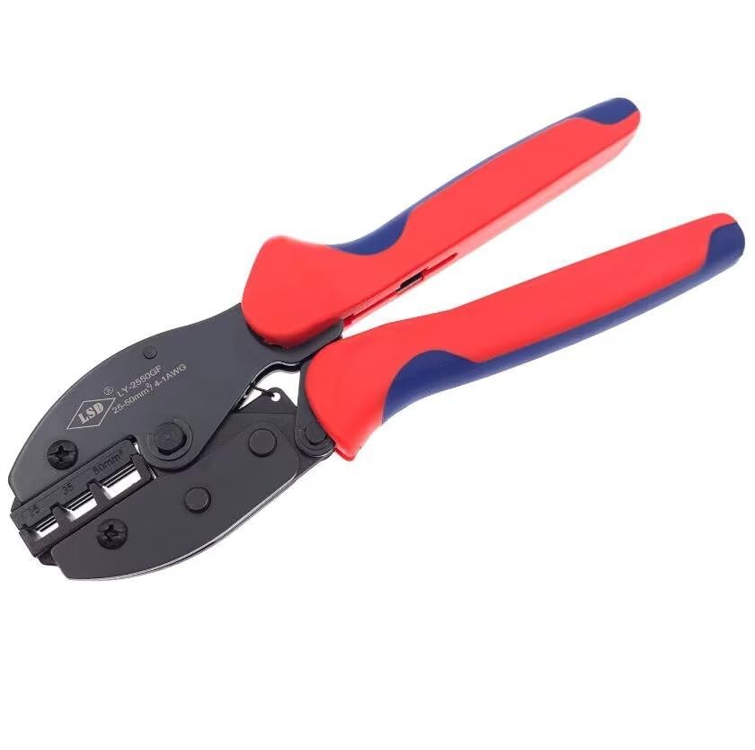 Pinza crimpatrice per capicorda 25 mm², 35 mm², 50 mm², terminali per cavi, LY-2550GF 4-1AWG