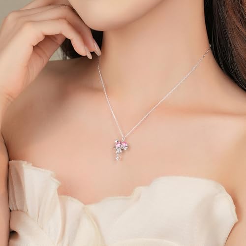 Collier en Argent Sterling et Nœud de Zircone Style Féerique de Luxe - 2