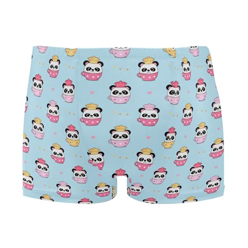 Cute Panda Mens Swim Trunk Swimwear Bathing Suit Swim Brief Square Leg Board Short S B0404201
