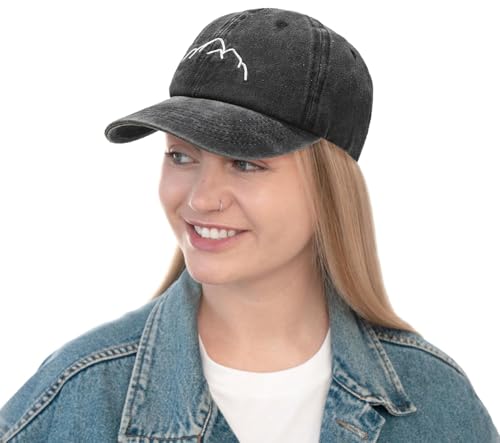 Image of XYIYI Vintage Washed Distressed Baseball Cap Adjustable Cotton Dad Hat for Women Men