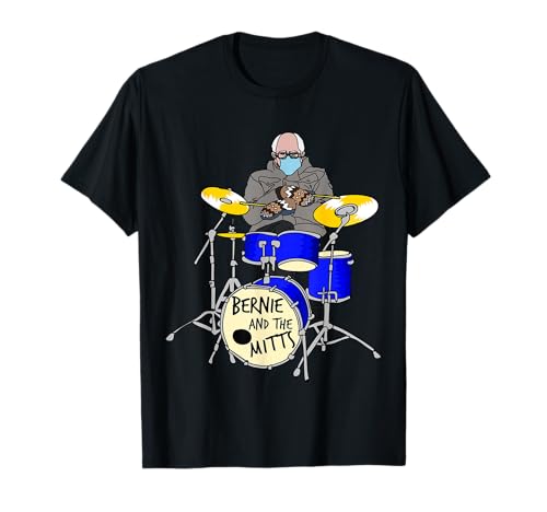 Bernie Sanders Guanti Drumming Tamburo Inaugurazione Meme Maglietta