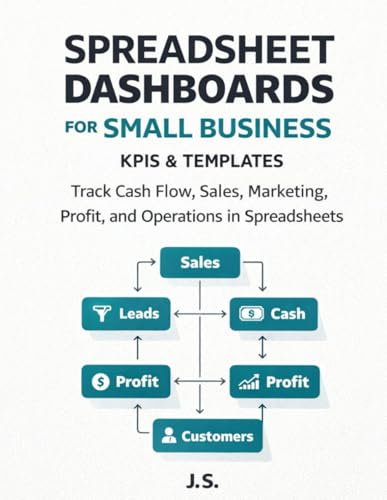 Spreadsheet Dashboards for Small Business KPIs & Templates: Track Cash Flow, Sales, Marketing...