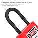 lvifloae 5PCS Industrial Lockout Lock Safety Padlock Engineering Insulated Tagout Padlock Nylon Security Lock with Keys for Industrial Construction Sites Hospitals Power Plants (Red)