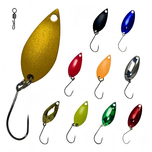 Lot de 40 leurres spinner avec cuillères rotatives et 4 tailles pour carnassiers