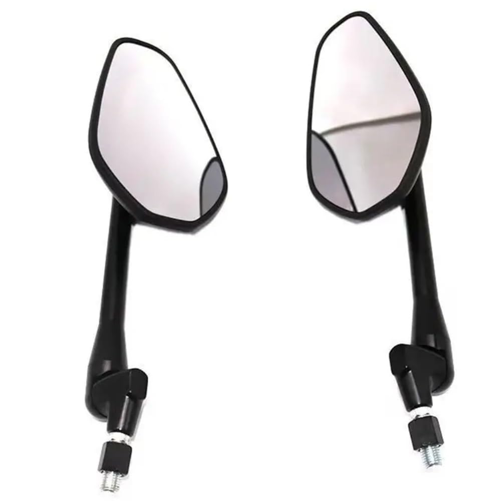 Espejo Enduro 1 Par De Espejos Retrovisores Laterales Universales De 8mm Y 10mm para Motocicleta Espejos Plegables(Black)