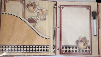 Deluxe Recipe Binder Wipe off Board and Pen Fruit Bowl