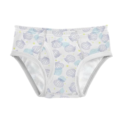 Cotton Little Boys Briefs Scallop Star Soft Toddler Underwear