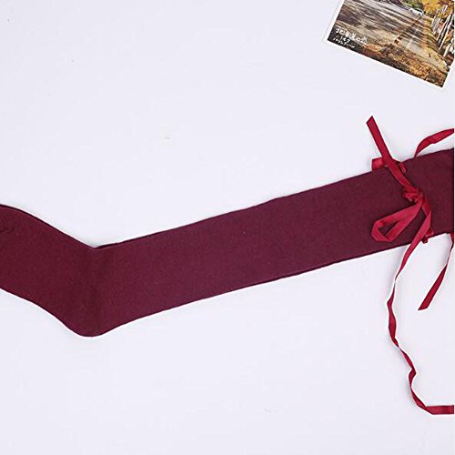 Women's Thigh High Socks Lolita Gothic Over Knee High Stocking Lace Up Thigh Stockings Girl Uniform Dress Long Socks PTK024