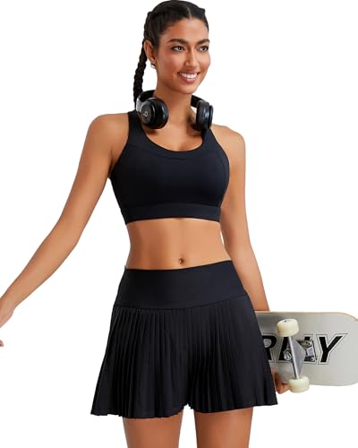 RUNNING GIRL Sports Bra for Women High Support,Adjustable Straps High Impact Sports Bras with Sewn in Pads2