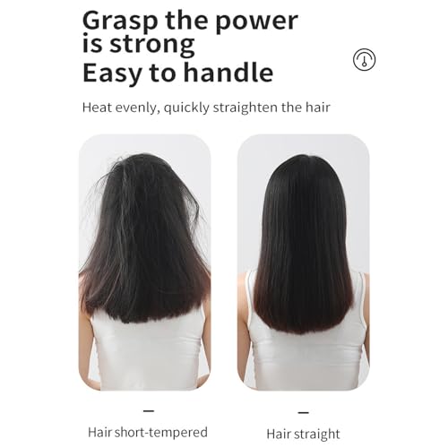 Cepillo alisador de cabello blanco con ion negativo miniatura 7