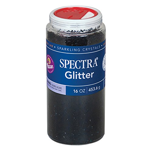 Pacon PAC91880 Spectra Glitter Sparkling Crystals, 1 lb., Black
