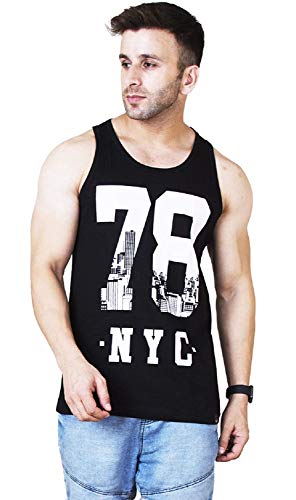 Image of Veirdo Men's Cotton Printed Regular Fit Vest