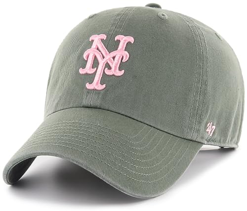 Casquette New York Mets '47 réglable en coton rose pour papa taille unique