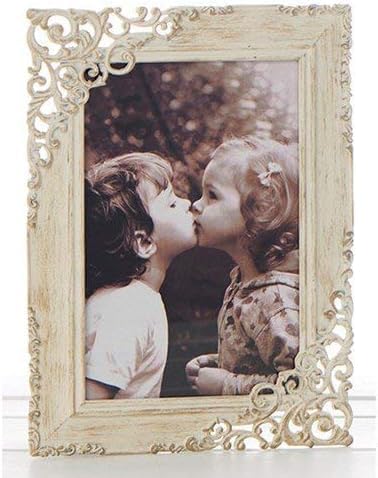 Antique Cream Lace 7 x 5 Photo Frame ~ Vintage Style Cream Photograph Frame