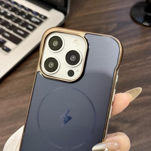 Coque iPhone 13 Pro rigide violet foncé aimantée luxe - 5